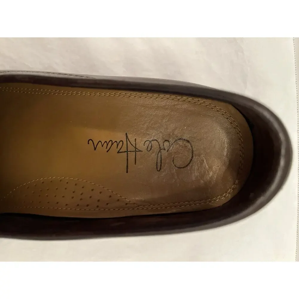 Size 8.5 Cole Haan Men’s Brown Leather Oxford Penny Loafers C07638 x F09